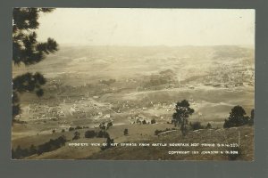 Hot Springs SOUTH DAKOTA RP 1911 BIRDSEYE VIEW nr Custer JOHNSON & OLSON