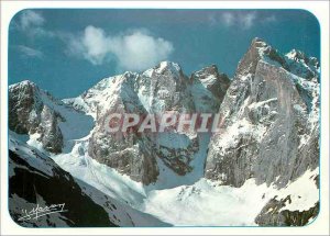 Postcard Modern Look at the Pyrenees The North faces Massif Vignemale petit v...