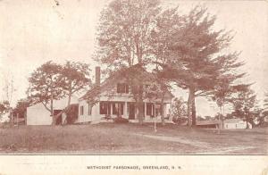 Greenland New Hampshire Methodist Parsonage Street View Antique Postcard K83957