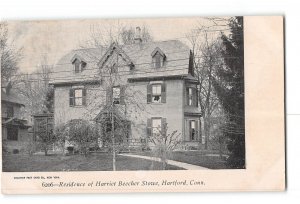 Hartford Connecticut CT Postcard 1901-1907 Residence of Harriet Beecher Stowe