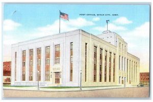 c1940 Post Office Exterior Building Sioux City Iowa Vintage Antique IA Postcard