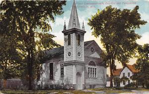 First Congregational Church & Parsonage Plymouth Wisconsin 1910c postcard