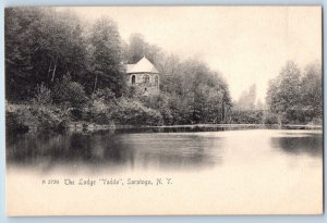 Saratoga New York Postcard The Lodge Yaddo Scenic View Lake 1905 Vintage Antique