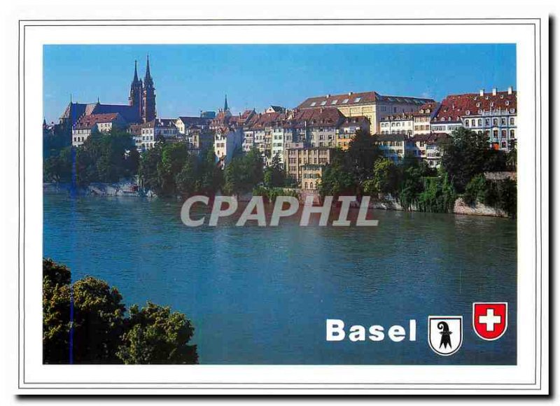 Postcard Modern Party am Rhein Basel Munster