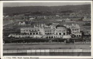 Vina Del Mar Casino - Chile Real Photo Postcard