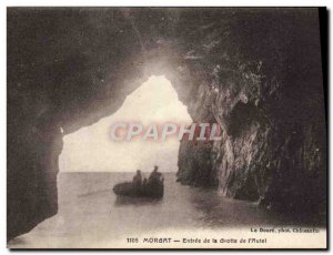 Old Postcard Morgat Entree De La Grotte From I & # 39Autel