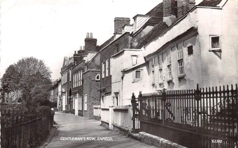 ENFIELD MIDDLESEX UK GENTLEMAN'S ROW PHOTO POSTCARD c1963