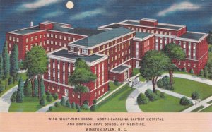 North Carolina Winston Salem Night Time Scene North Carolina Baptist Hospital...