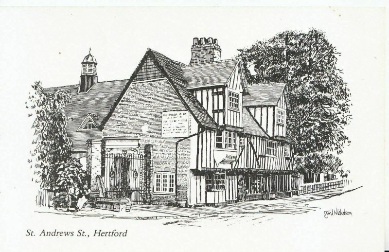 Hertfordshire Postcard - St Andrews Street - By Cyril Nicholson   ZZ3685