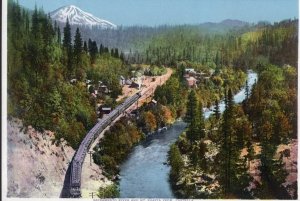 Vintage Print View of the Sacramento River Mt Shasta from Castella Train C1915