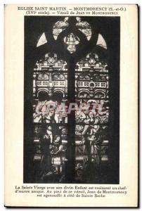 Postcard Ancient Church Saint Martin Montmorency (S & W) (XVI century) Staine...