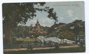 Postcard Cantonment Gardens Rangoon Burma Myanmar