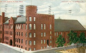 ST PAUL MN NATIONAL GUARD ARMORY POSTCARD c1908