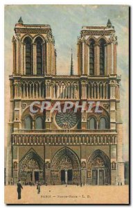 Old Postcard Paris Notre Dame