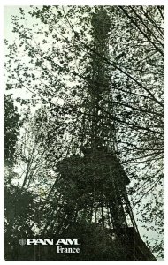 Pan American Pan Am Eiffel Tower Postcard Sent to Hong 1979