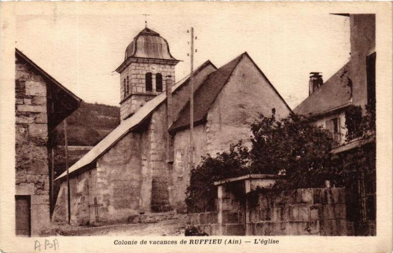 CPA L'Eglise Colonie de vacances de Ruffieu (684642)