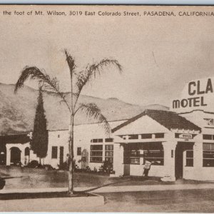 c1940s Pasadena Cali Clark Motel 3019 Colorado Street Mt. Wilson Camera Eye A219