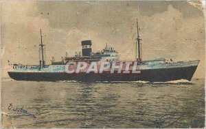 Postcard Old Ship Djebel Dira Navigation Co. Mixed Algeria Tunisia