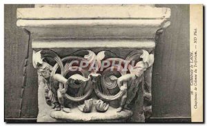 Old Postcard Cathedral of Laon Capitals column of Triforium