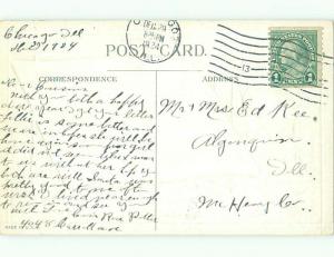 Pre-Linen new year GOOD LUCK TELEGRAM ON POSTCARD k5024