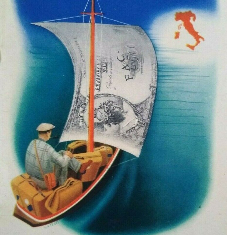 Italy Travel Booklet 1939 Vintage Original It's Always The Season Sailing Boat