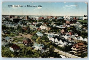 Edmonton Alberta Canada Postcard Bird's Eye View 1935 Vintage Posted