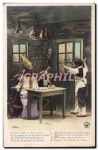 Old Postcard Fantasy Children St Nicolas