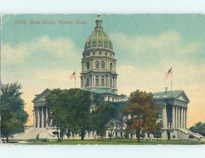 Unused Divided-Back CAPITOL BUILDING Topeka Kansas KS p1066