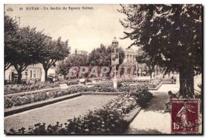 Old Postcard Royan A Garden Square Botton