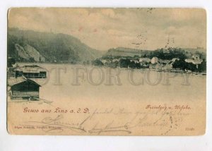 299952 AUSTRIA Gruss aus Linz Vintage 1899 year RPPC to Praha