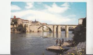 BF31603 villeneuve sur lot le pont vieux sur le lot  france front/back image