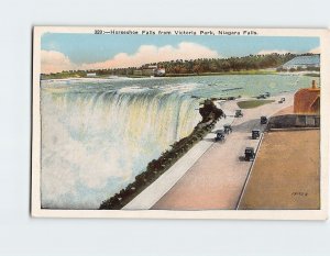 Postcard Horseshoe Falls from Victoria Park, Niagara Falls, Canada