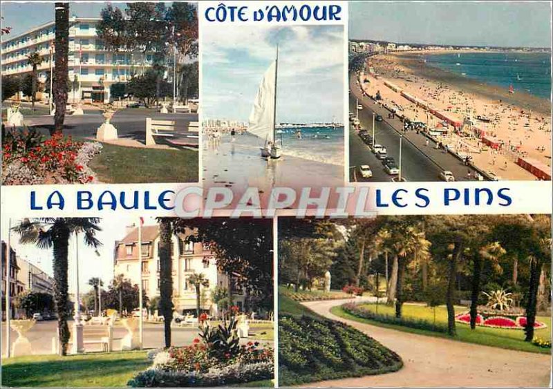 Modern Postcard La Baule les Pins Loire Atlantique The Avenues Beaches and Parks