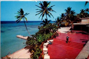 VINTAGE POSTCARD OCEAN VIEW FROM THE SILVER SEAS HOTEL OCHO RIOS JAMAICA 1966