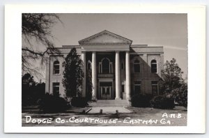 RPPC Eastman GA Dodge County Court House Georgia Courthouse Postcard C32