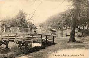 CPA REIMS-Pont en bois sur la VESLE (346904)