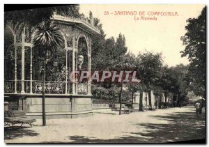 Old Postcard Santiago De Compostela La Alameda