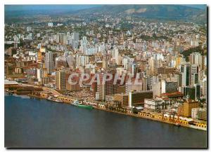 Postcard Modern Brasil Turistico Porte Alegre Vista parcial aerea