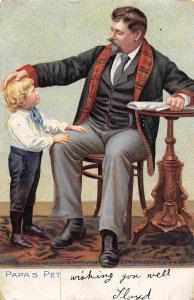 Papa's Pet Little Boy Dad 1907 Little Men Little Women Tuck postcard