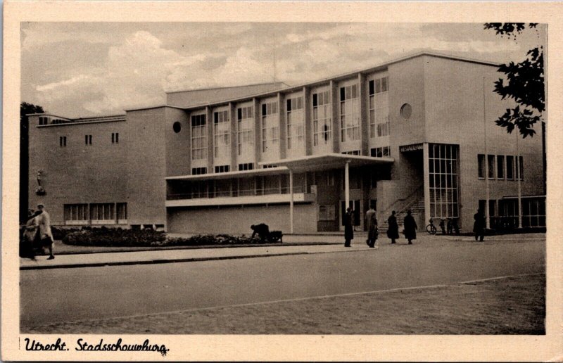 Netherlands Utrecht Stadsschouwburg Vintage Postcard 09.65