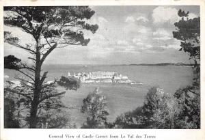 CASTLE CORNET GUERNSEY UK GENERAL VIEW FROM LE VAL des TERRES POSTCARD c1961