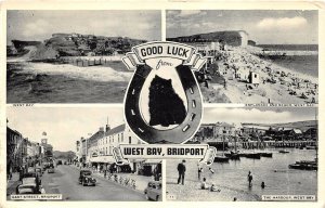 uk41214 good luck from west bay bridport  uk lucky black cat