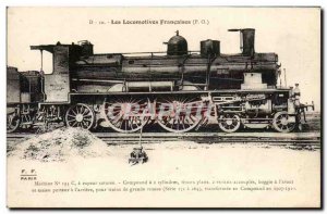 Postcard Old Train Locomotive Machine 193 C saturated steam