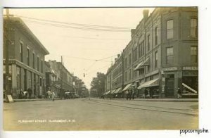 Claremnt NH Street View Dodge's RPPC Postcard