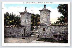 Old City Gates, St. Augustine Florida, Vintage Postcard  P8