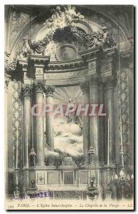 Old Postcard The Paris Saint Sulpice Church The Lady Chapel