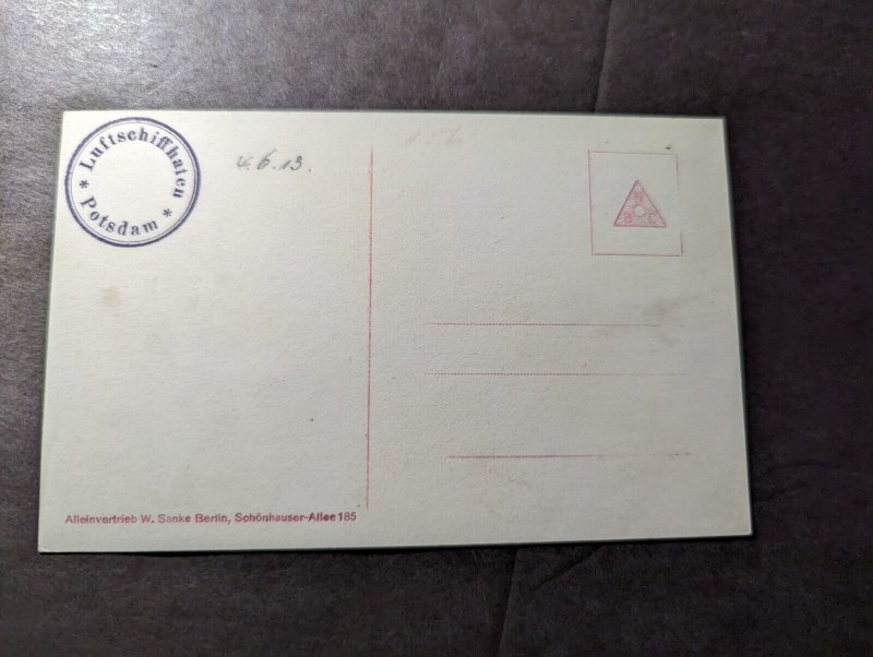 Mint 1913 Germany Potsdam Zeppelin Airship PPC Postcard