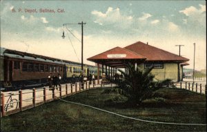 Salinas Claifornia CA SP RR Train Depot Station c1910 Postcard