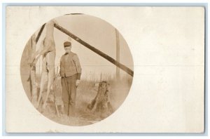 c1910's Deer Hunter Kill Dressing Butcher Rifle Gun MN RPPC Photo Postcard