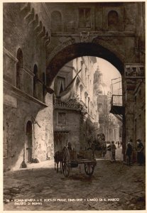 Vintage Postcard Real Photo Roma Sparita Franz L'Arco DI S. Marco Rome Italy IT